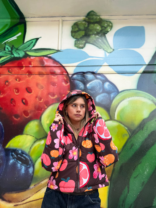 CHAQUETA MELÓN CON CAPOTA