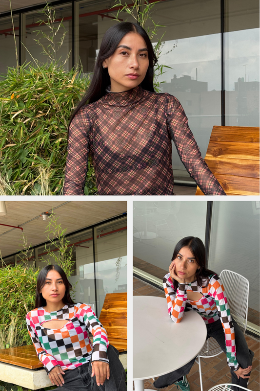 2x1 BLUSAS MESH CUADROS