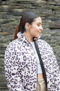 Chaqueta acolchada Animal print