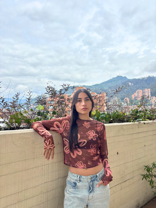Blusa Mesh Flore